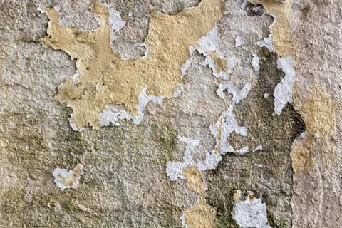 Peeling paint on cement Stock Photos