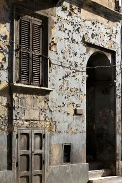 Peeling paint facade Stock Photos