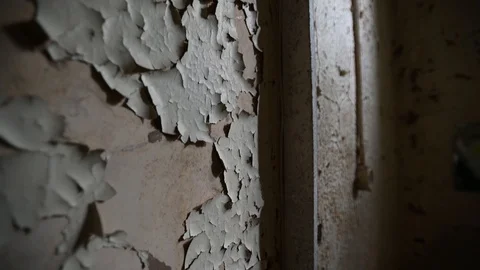Peeling Paint On An Old Wall Stock Footage 113815401