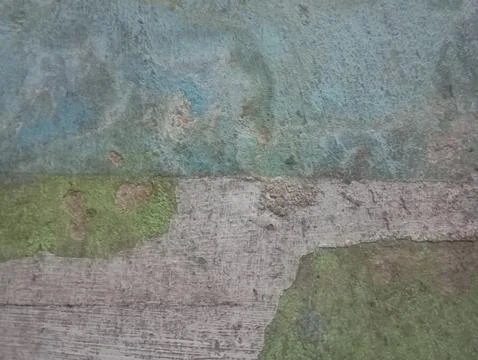 Peeling paint texture on old weathered concrete wall background Foto stock