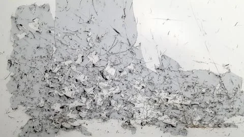 Peeling paint on vintage surface. Pattern of rustic grunge material Stock Photos