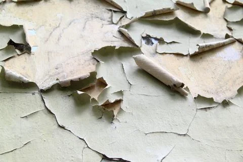 Peeling paint wall close up Stock Photos