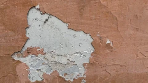 Peeling paint on the wall Stock Footage 259807769