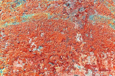 Peeling paint on wall seamless texture. Pattern of rustic grunge material. Ch イラスト素材