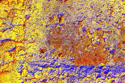 Peeling paint on wall seamless texture. Pattern of rustic grunge material. Ch 스톡 일러스트