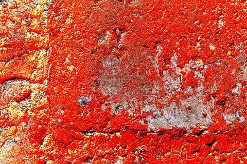 Peeling paint on wall seamless texture. Pattern of rustic grunge material. Ch イラスト素材