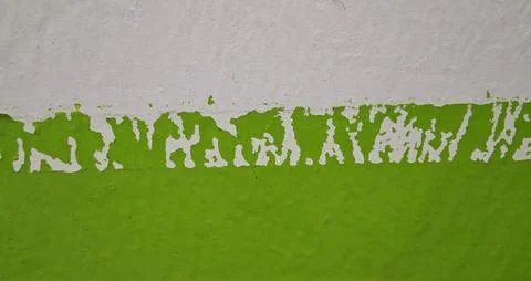 Peeling Paint Wall Texture in White and Green Фото