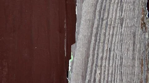 Peeling Paint on a Wooden Wall Showcasing Layers of Color and Texture Stock Photos