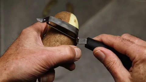 Peeling Potato 02 Stock Footage 239114915