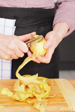 Peeling Potato Stock Photos