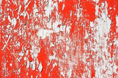 Peeling red paint background Stock Photos