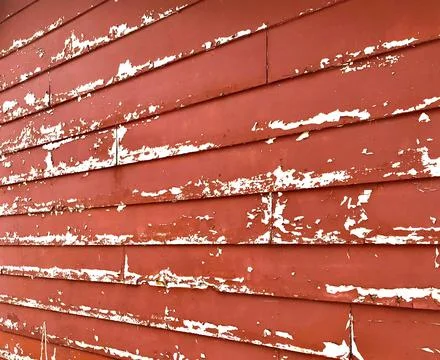 Peeling Red Paint Foto stock
