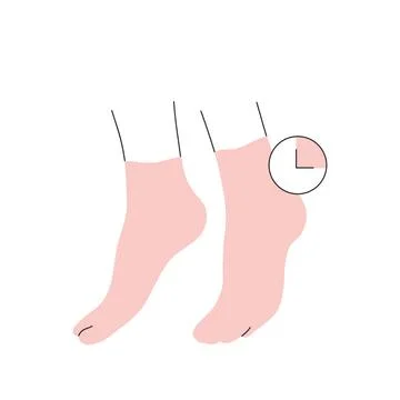 Peeling socks treatment effect Illustration
