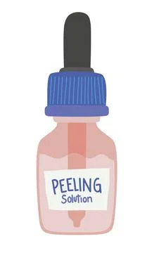 Peeling solution on a white background Illustrazione stock