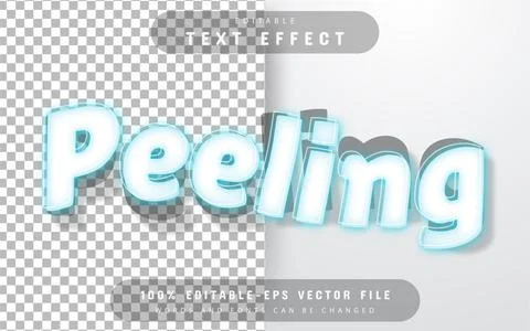 Peeling text effect editable Stock Illustration