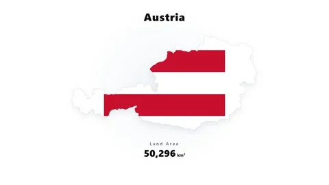 Peeling torn paper reveals Austria flag symbol as numbers and simple statistic Stock Footage 345641972