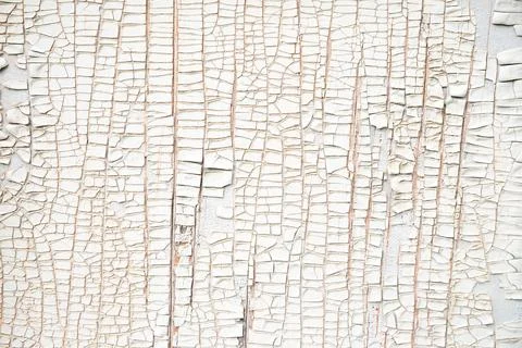 Peeling white paint texture with background. Old wall, close-up, full frame. Stock Photos