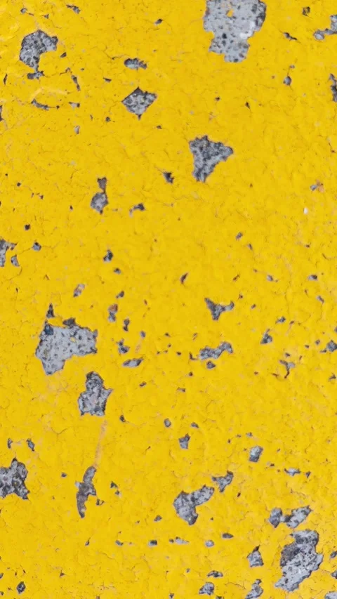 Peeling Yellow Paint Concrete Wall Texture Grunge Surface Distressed Urban .. Stock Footage 332657985