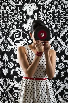 Peep hole record Stock-Fotos