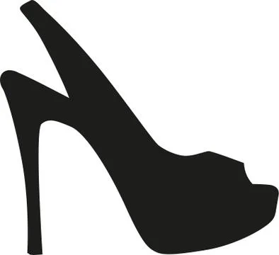 Peep toe high heel Stock Illustration