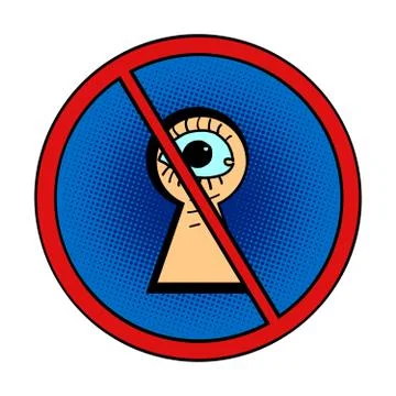 Peeping is forbidden Illustrazione stock