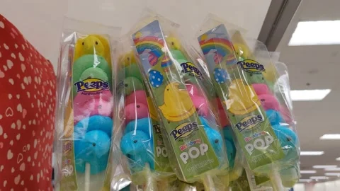 Peeps Candy Available for Purchase 스톡 동영상 170064835