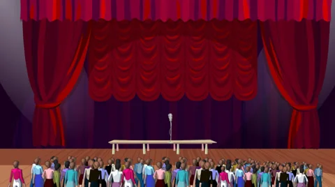 Peeps Watching the Stage:  Looping Видео 34037120