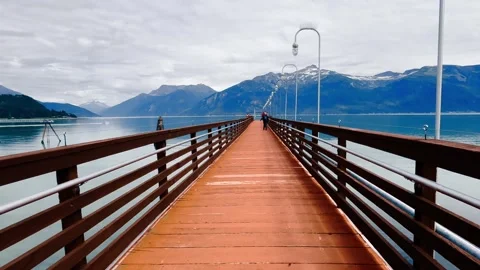 Peer and Mountains Stock Footage 315714007