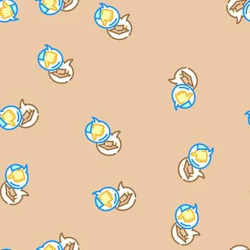 Peer feedback education platform vector seamless pattern イラスト素材