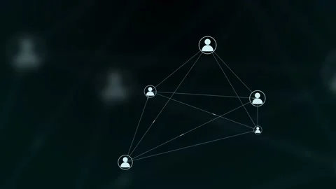 Peer To Peer Decentralized Network Stock Footage 132731986