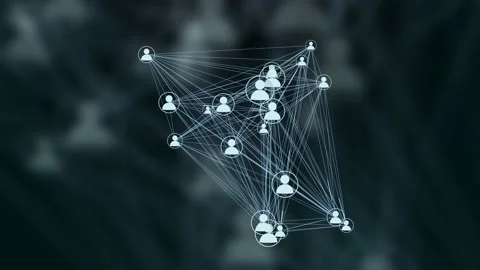 Peer To Peer Decentralized Network Stock Footage 132732053