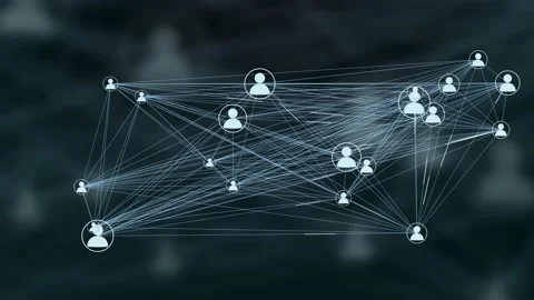 Peer To Peer Decentralized Network Stock Footage 132732098