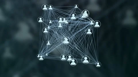 Peer To Peer Decentralized Network Stock Footage 132732128