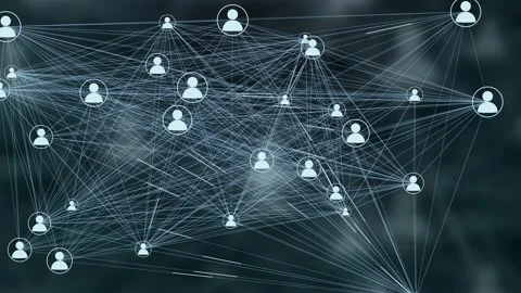 Peer To Peer Decentralized Network Vídeo Stock 132732164
