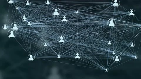 Peer To Peer Decentralized Network Stock Footage 132732171