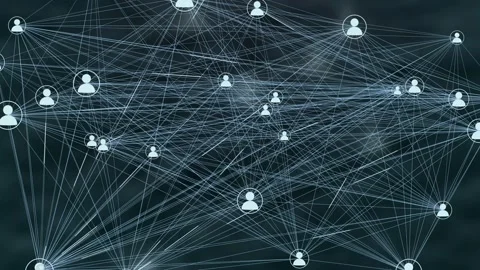 Peer To Peer Decentralized Network Stock Footage 132732191