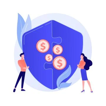 Peer to peer insurance vector concept metaphor Stock Illustration