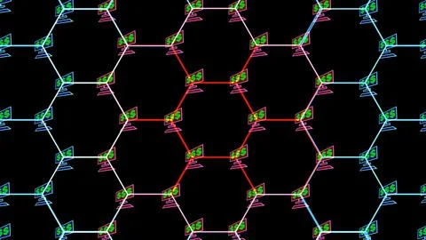 Peer to peer network financial digital technology was hack and attack encry.. 스톡 일러스트