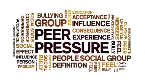 Peer Pressure animated word cloud,animat... | Stock Video | Pond5