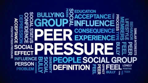 Peer Pressure animated word cloud,animat... | Stock Video | Pond5