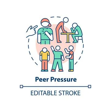 Peer pressure concept icon Stock Illustration