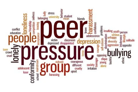 Peer pressure word cloud Stock Illustration