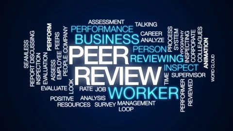 Peer review animated word cloud. Kinetic typography. Stock Footage 108548498