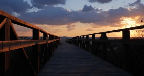 Peer sunset 库存影片 90566347