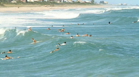 Peer View of Surf Stock Footage 611296