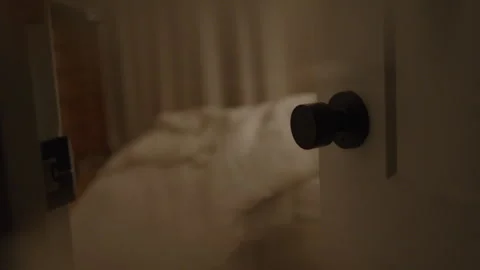 Peering Into A Bedroom At Night Stock Footage 270332931
