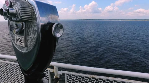 Peering Over Side of Boat Stock Footage 66768783