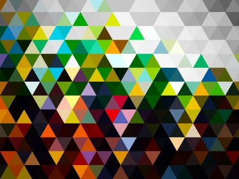 A peerless illustration of handsome geometric pattern of colorful triangles Stock Illustration
