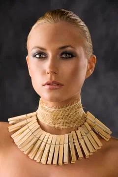 The peg necklace Stock Photos