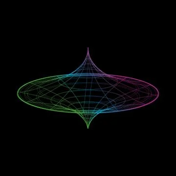 Peg-top vector icon on the black background Stock Illustration